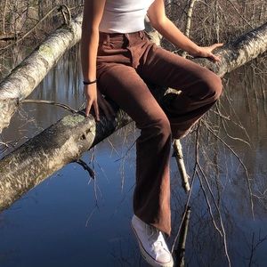 Brandy Melville Brown Corduroy Pants